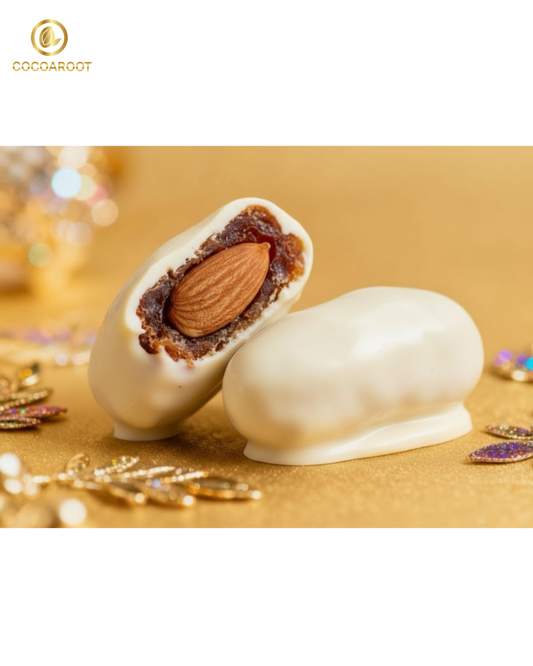 Cocoaroot White Chocolate Almond Dates