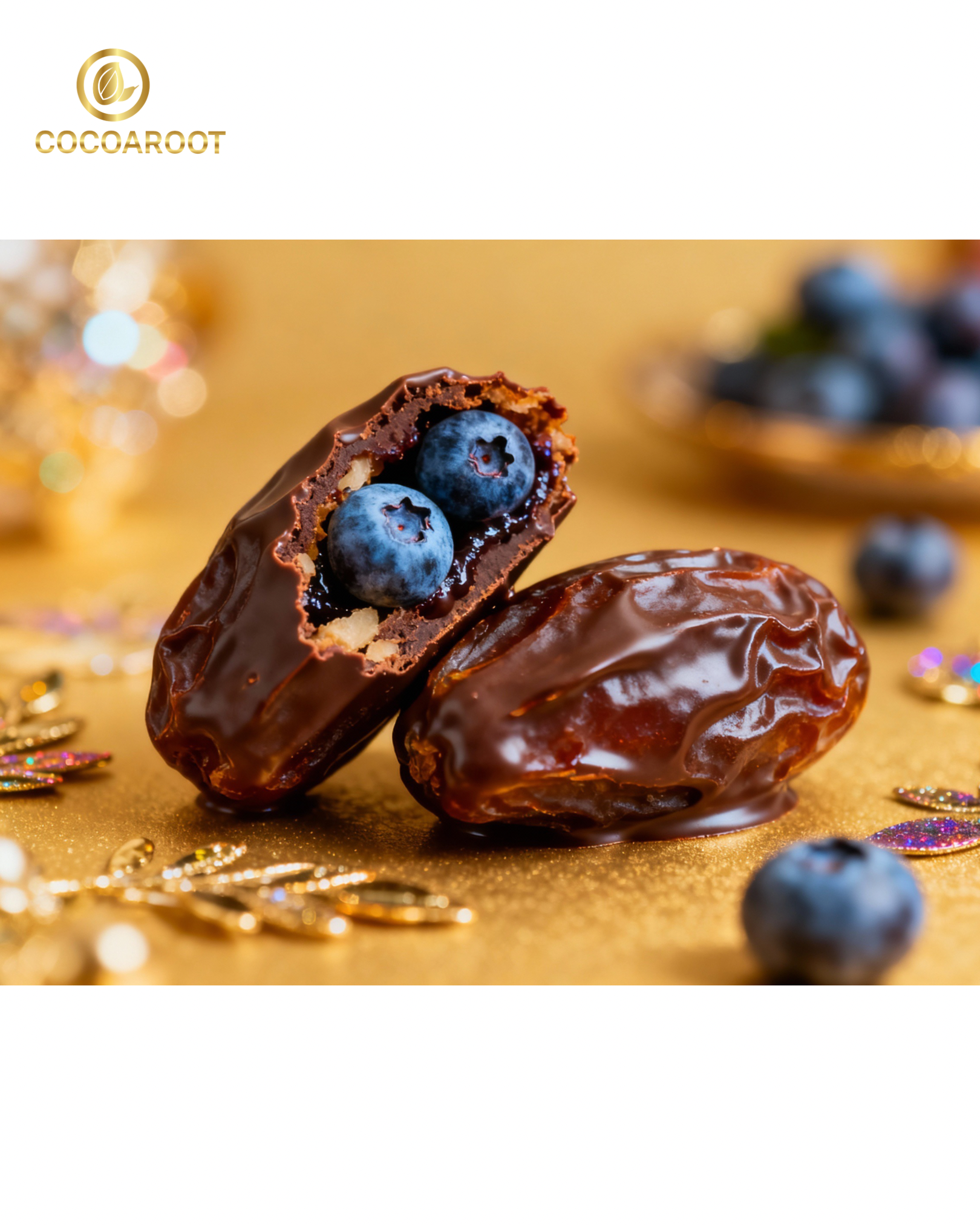 Cocoaroot Dark Chocolate Blueberry Filled Dates